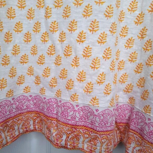 J. Jill 100% Linen Printed Tee Size Medium - Picture 5 of 7